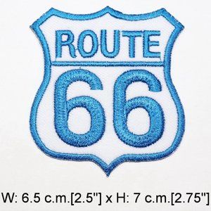 Route 66 Iron On Patch Retro Vintage Patches DIY